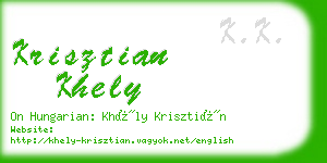 krisztian khely business card